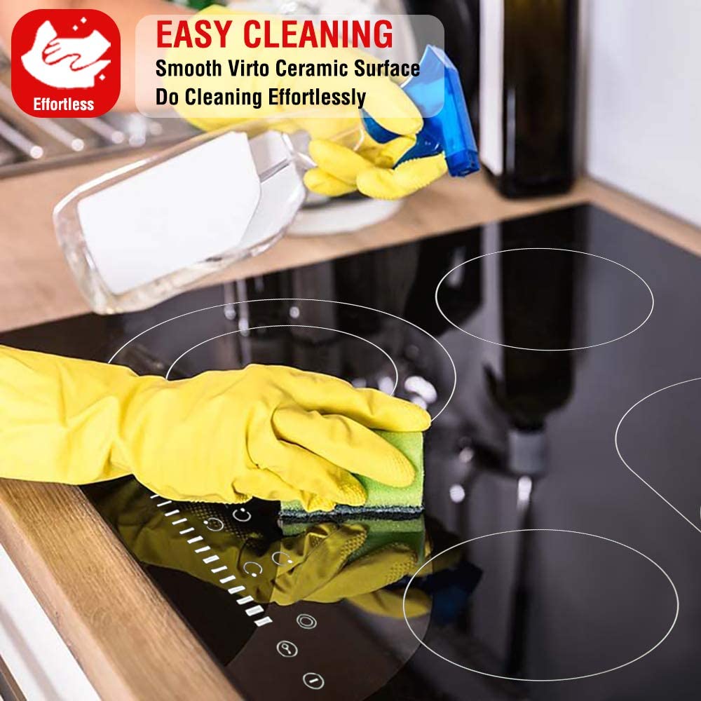 Electric Cooktop, ECOTOUCH 12" Radiant Electric Cooktop Builtin