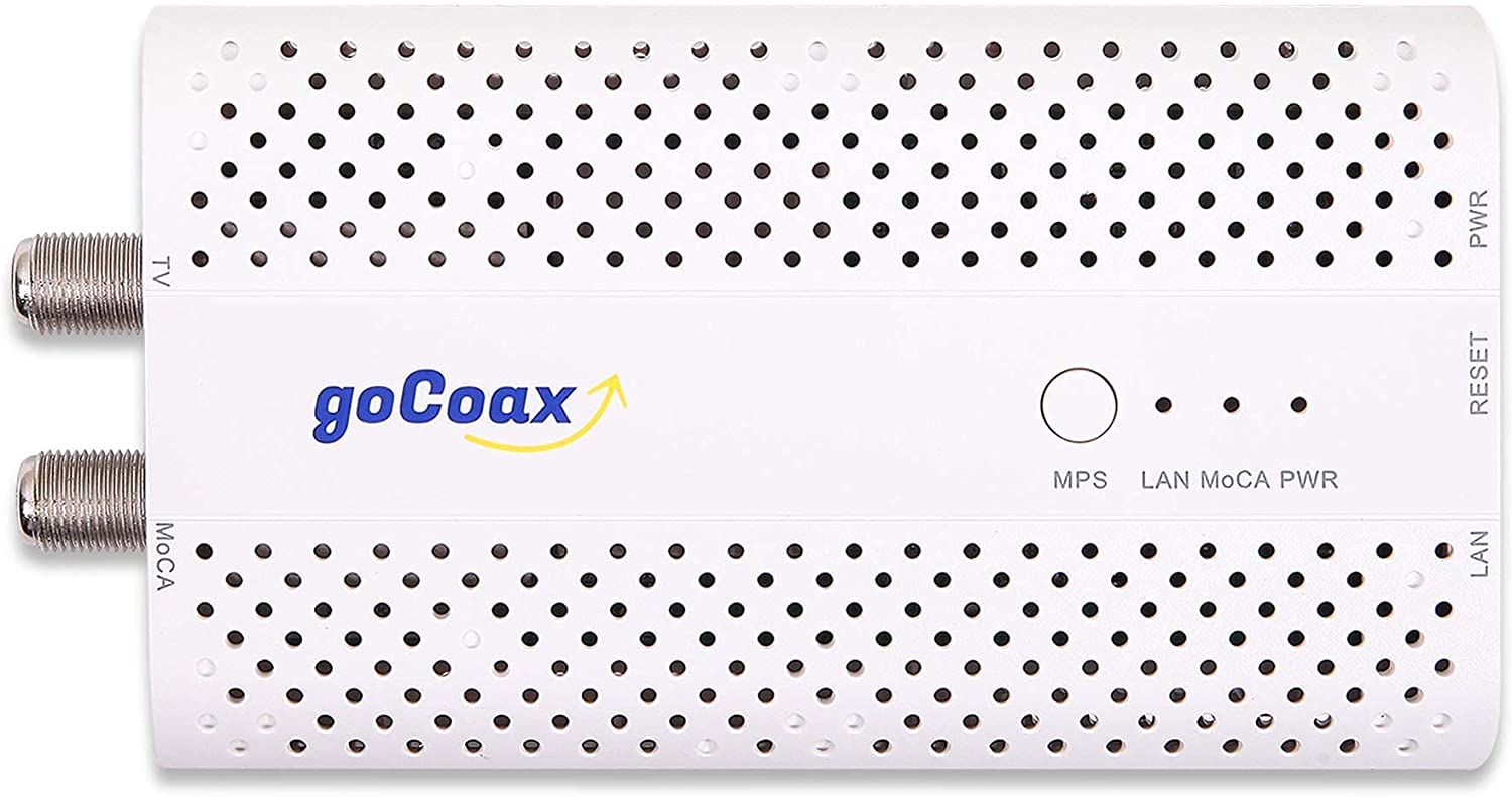 goCoax MoCA 2.5 Adapter with 2.5GbE Port. MoCA 2.5. 1x 2.5GbE