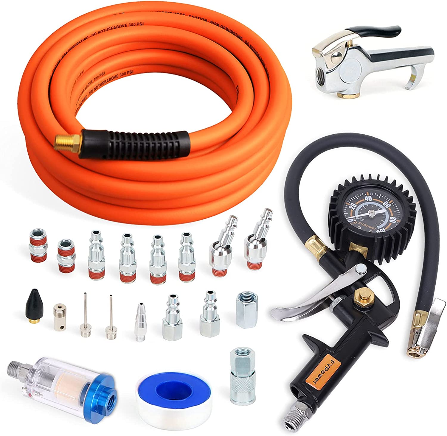 fypower-22-pieces-air-compressor-accessories-kit-3-8-inch-x-25-ft