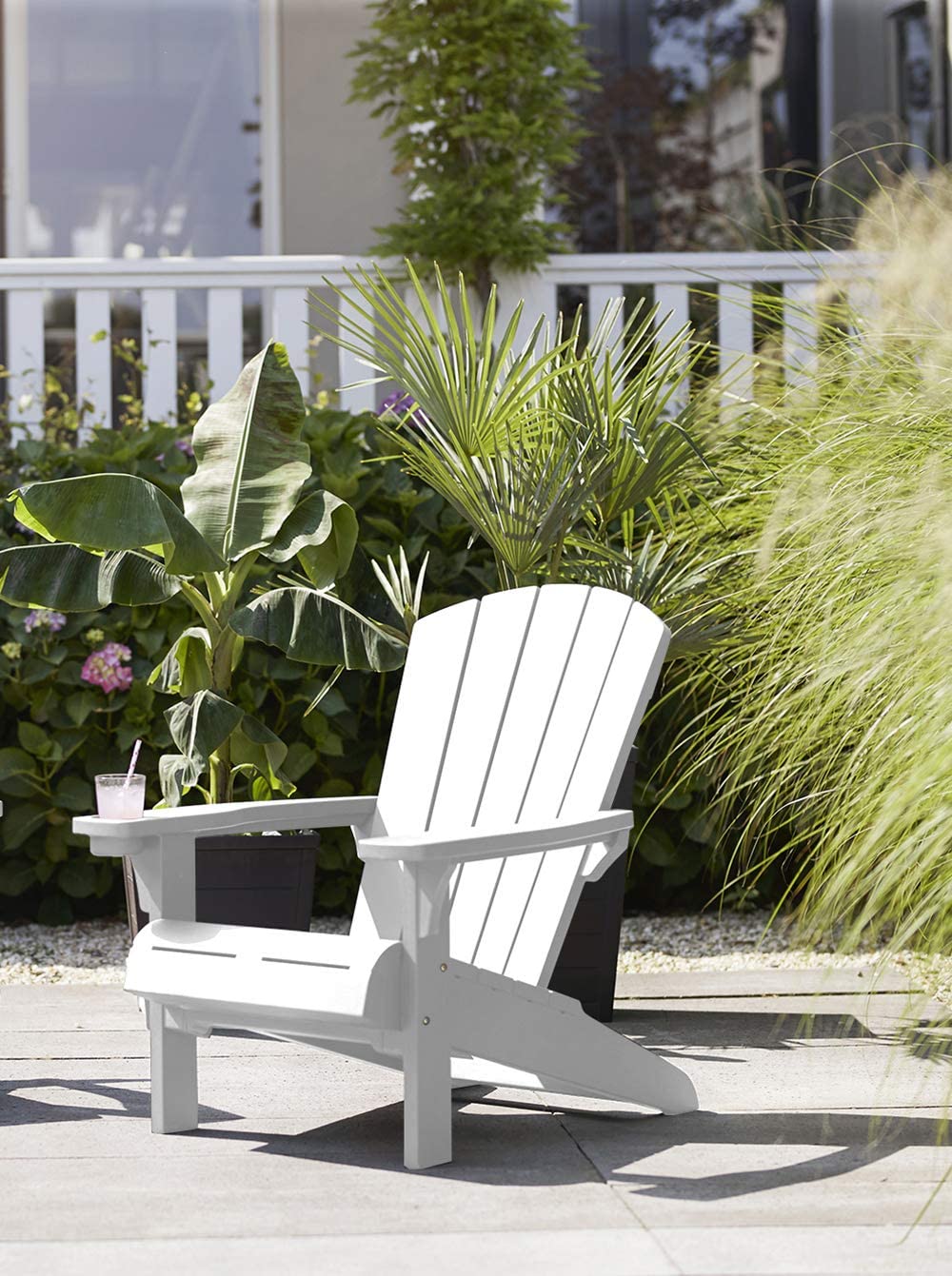 Keter Adirondack Chair Seating, White The Tea Scape