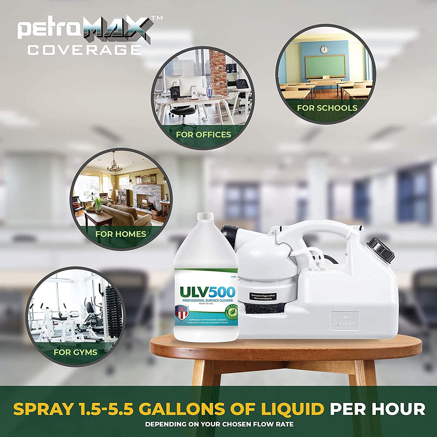 PetraTools ULV Fogger Fogger Machine, Mist Blower, Ultra Low Volume