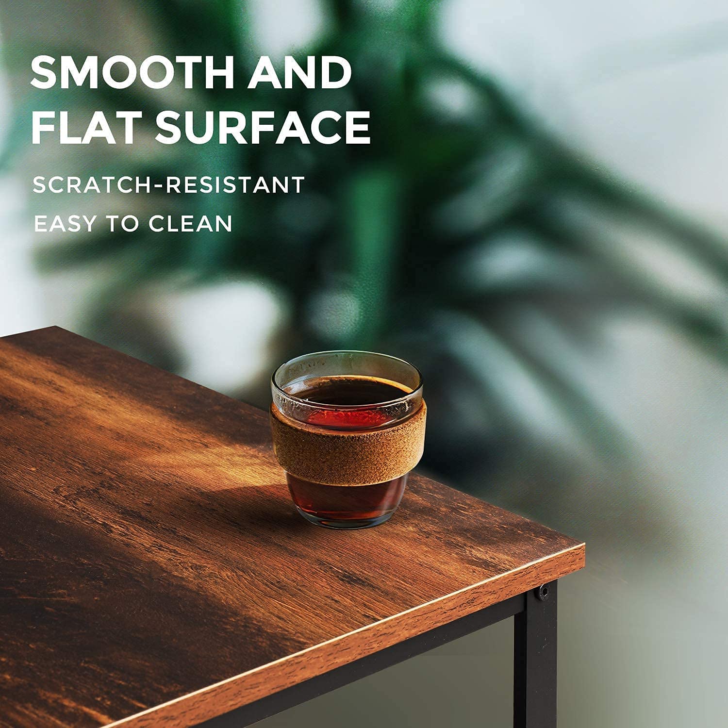 WLIVE Industrial Square End Table, 2Tier Side Table with Mesh Storage Shelf, Printer Stand with