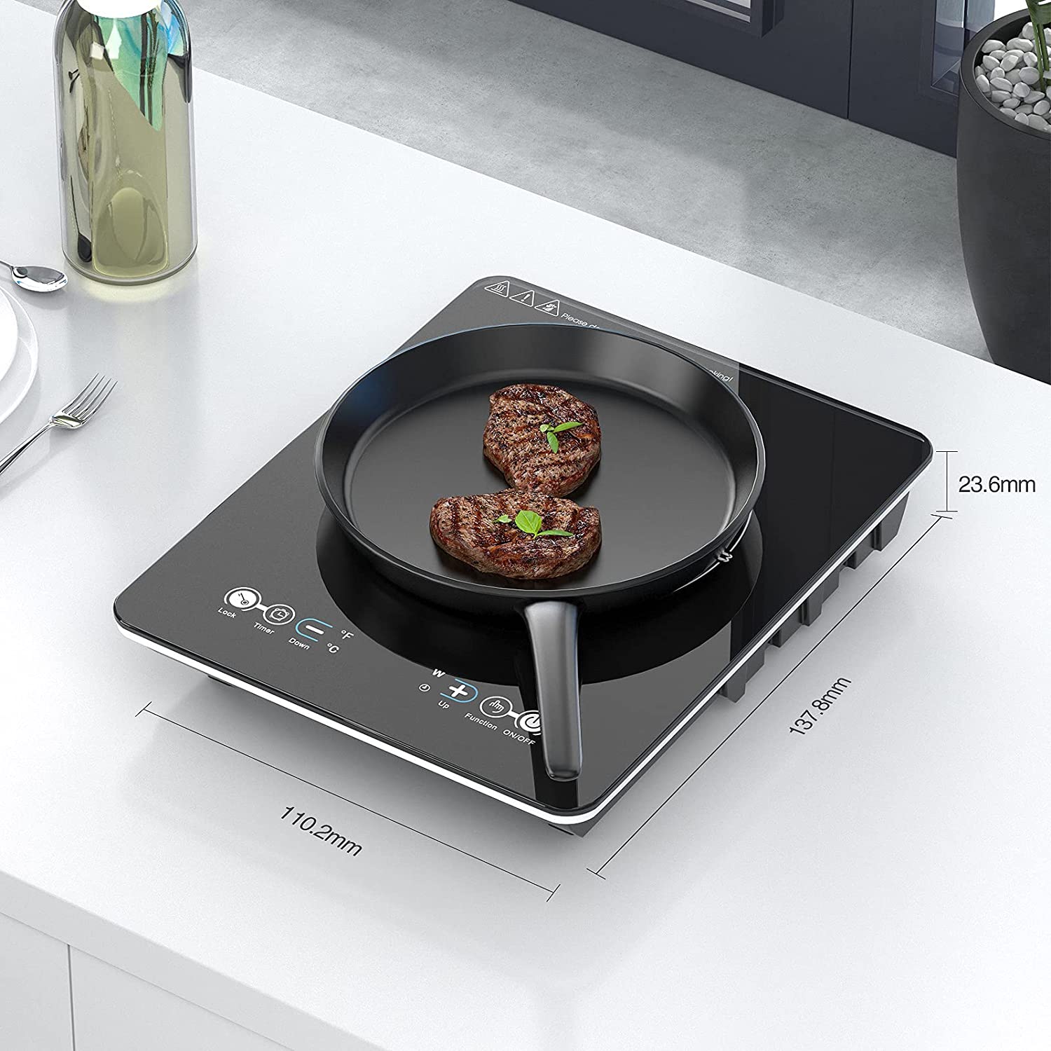 VBGK Portable Induction Cooktop, 2200W Induction Burner Electric