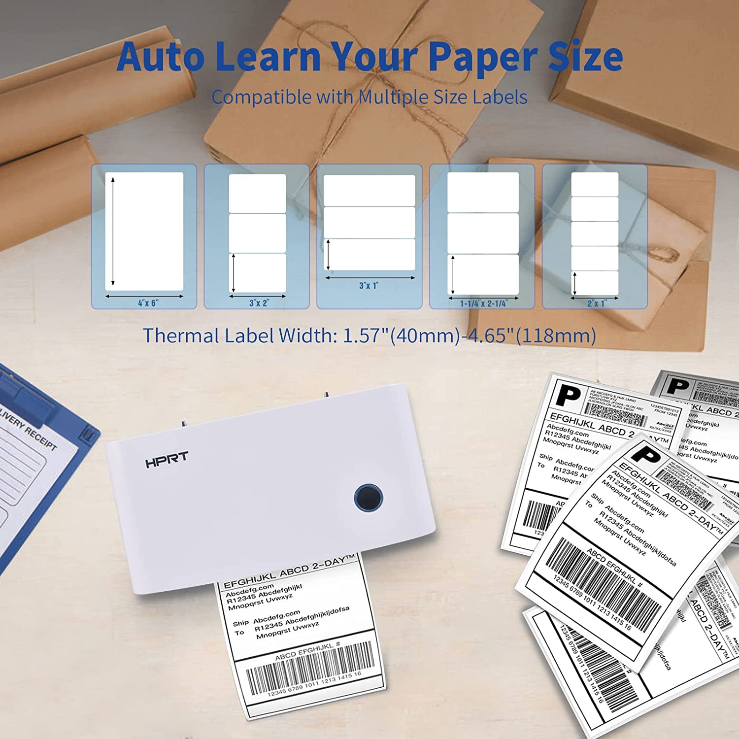 HPRT Thermal Label Printer, USPS Shipping Label Printer for Shipping