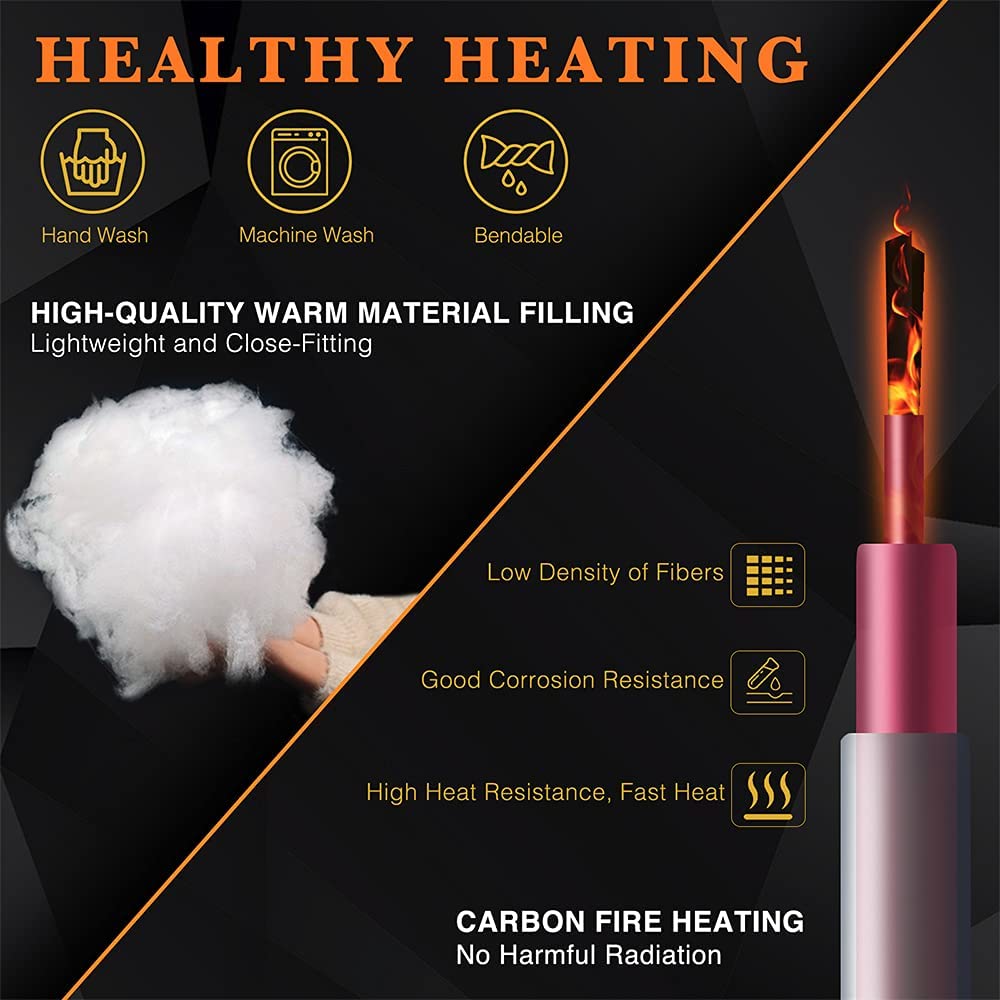 Heated Vest for Men Detachable Heated Hood and 10000mAh Battery Pack