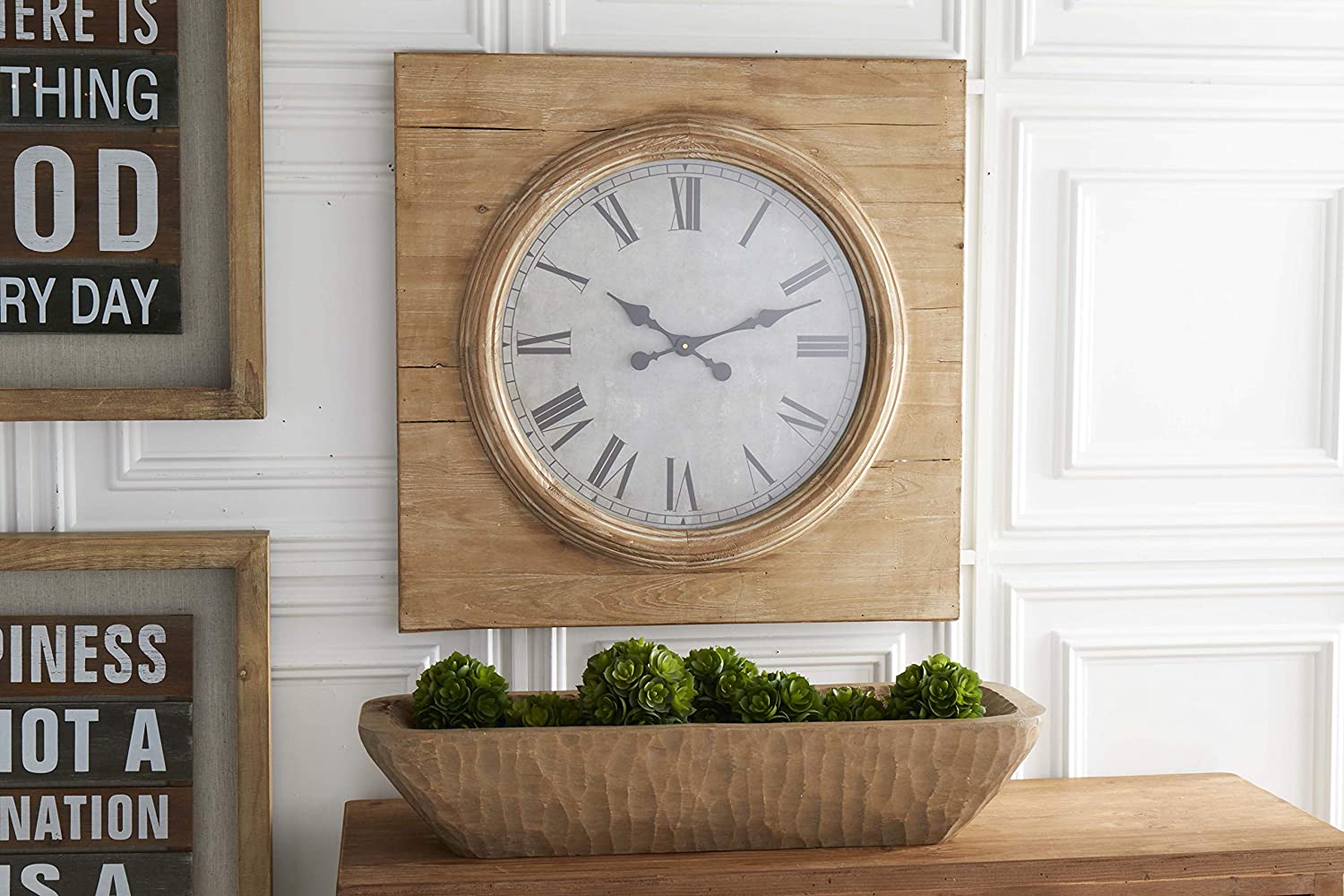 K K Interiors Clock Wood The Tea Scape