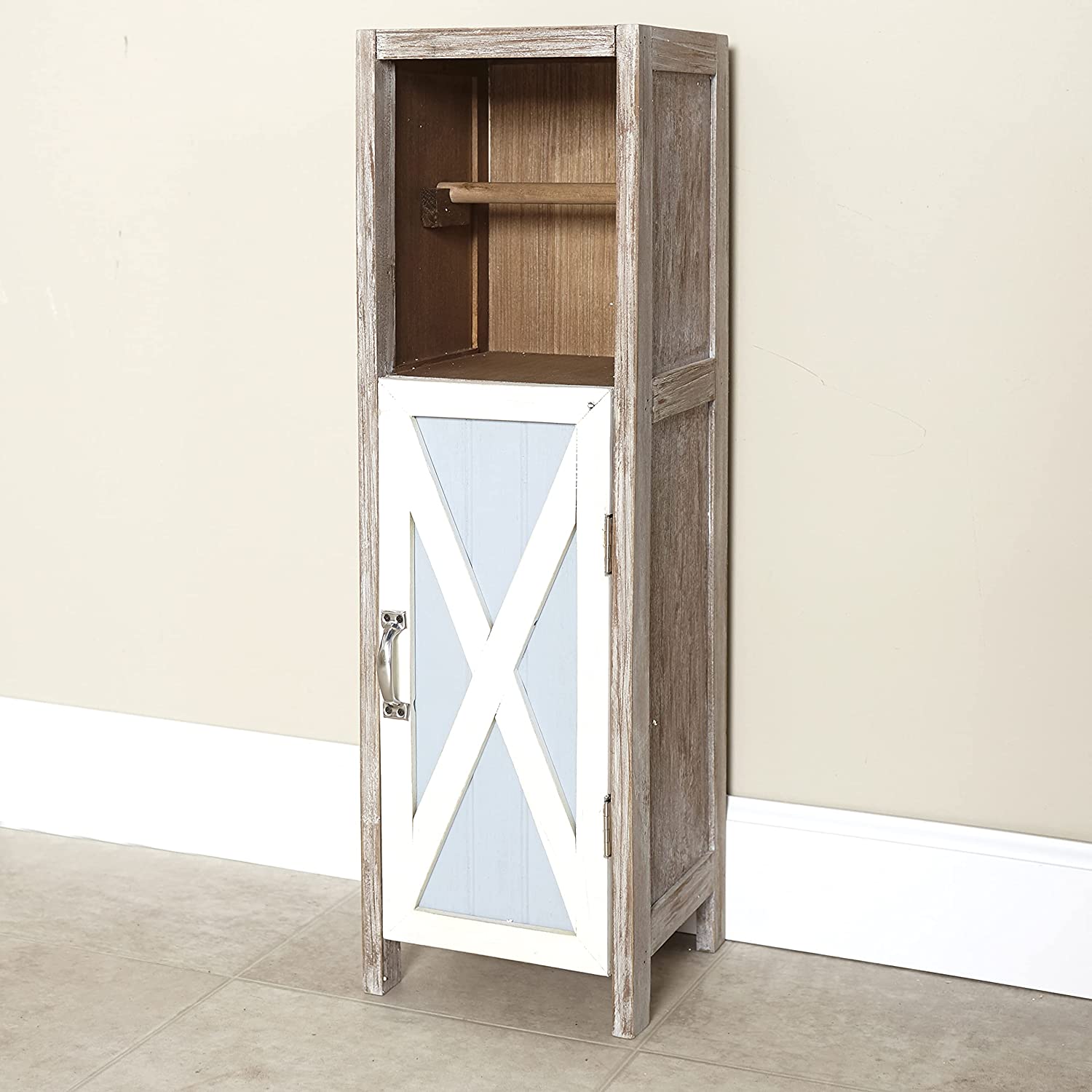 Toilet Paper Storage with Toilet Paper Holder Rustic Barn Door The Tea Scape