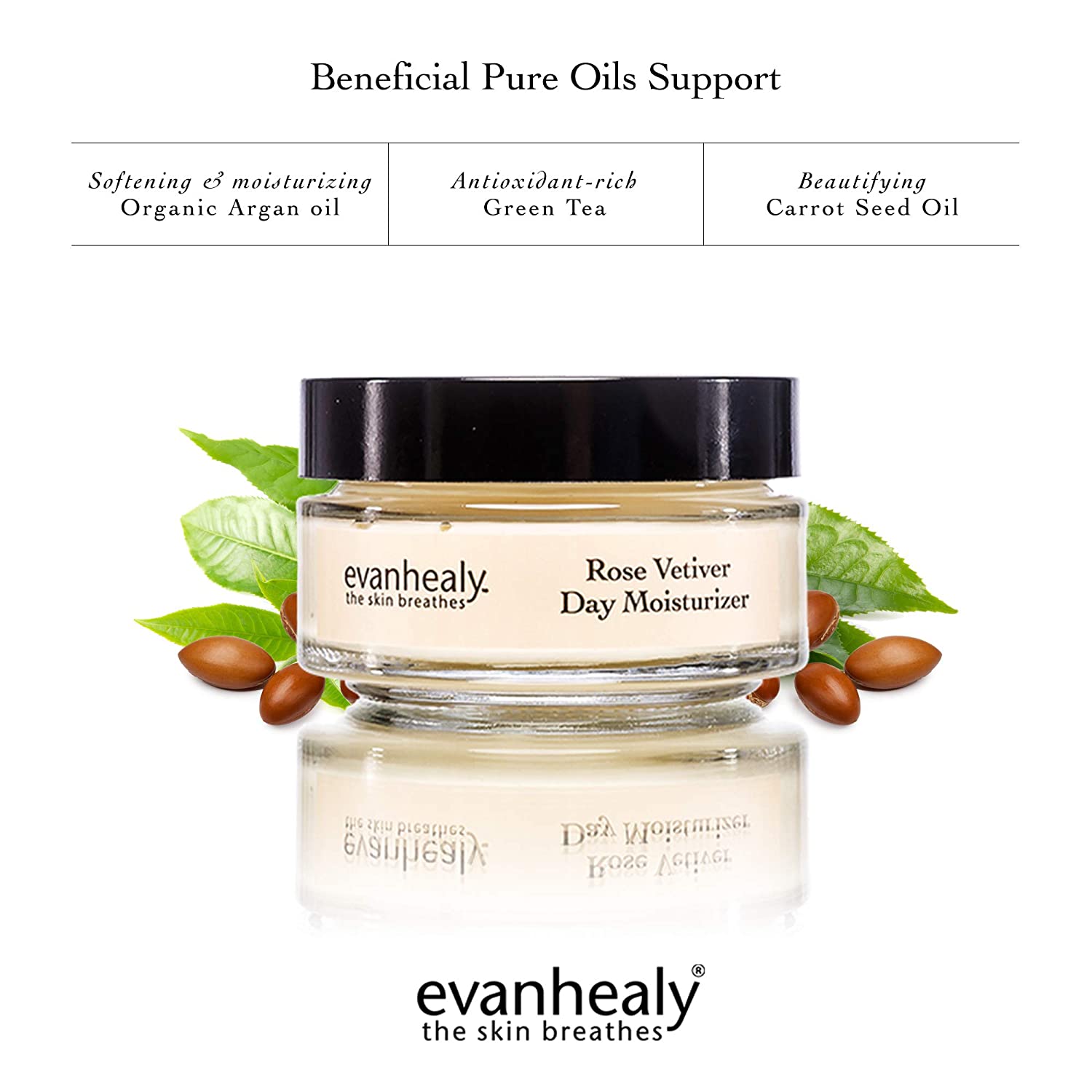 evanhealy Rose Vetiver Day Moisturizer For All Skin Types Lightweight