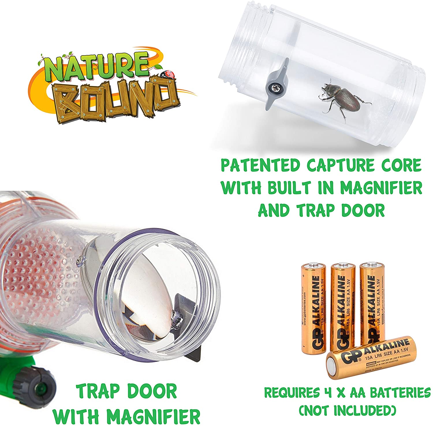 Nature Bound Bug Catcher Vacuum With Light Up Critter Habitat Case For