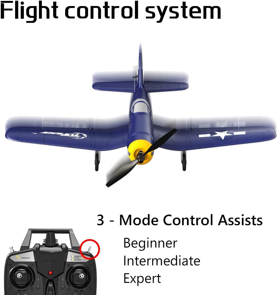 Top Race Rc Plane 4 Channel Remote Control Airplane Ready to Fly Rc