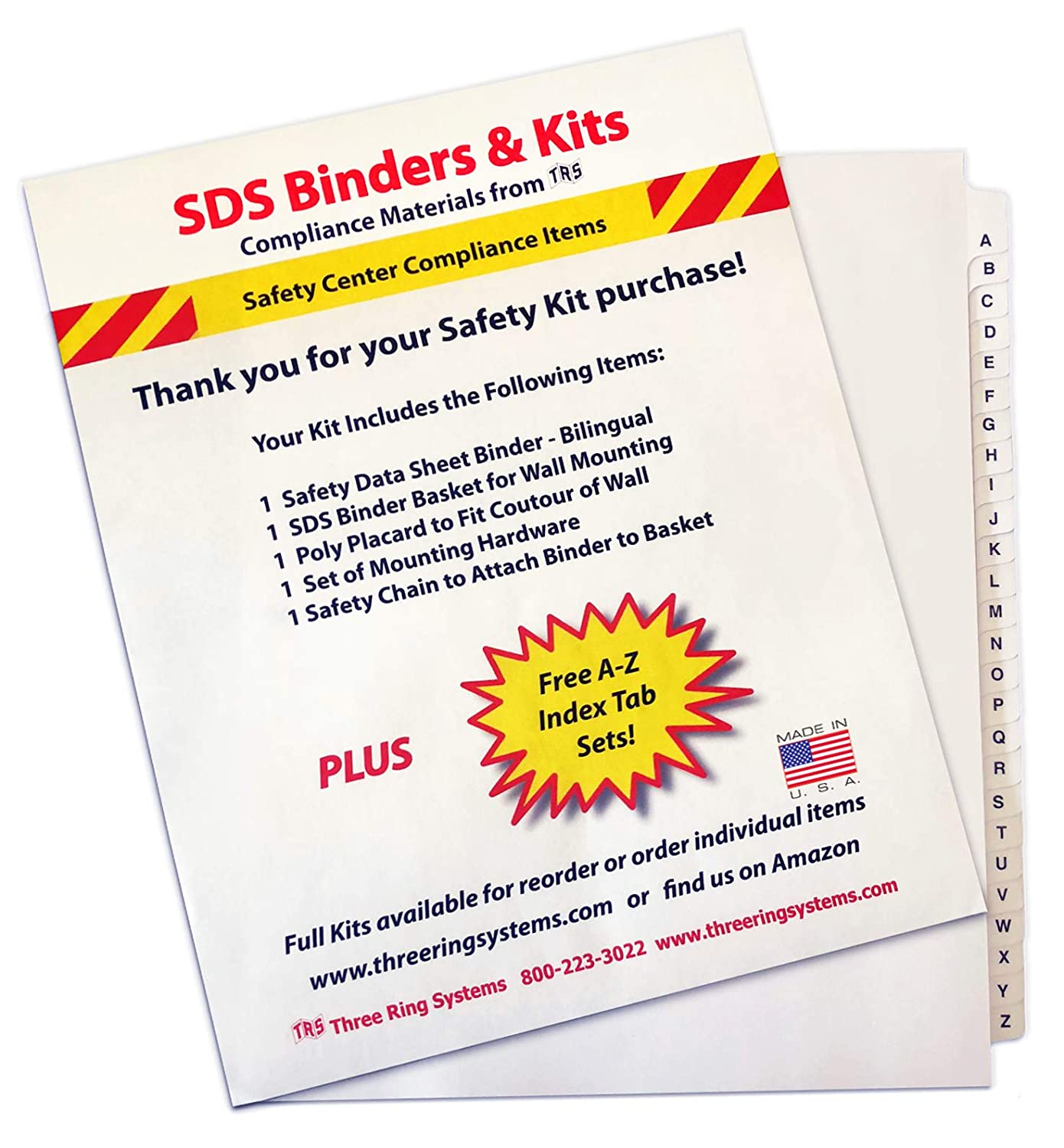 SDS Compliance Center Bilingual Right to Know Station 2" Binder