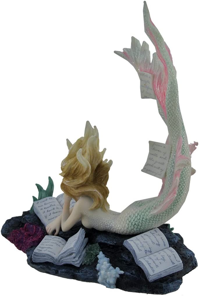 Veronese Design Lost Books Mermaid Sculpture - The Tea Scape