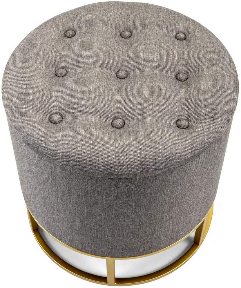 IMAX Piper Gray Ottoman Seating, The Tea Scape