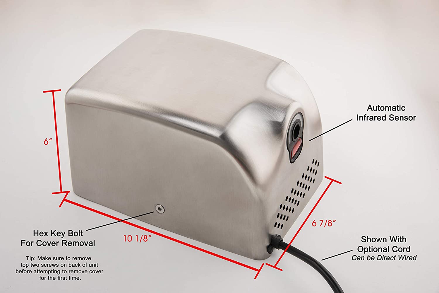 Commercial Hand Dryer (224 mph) Automatic Electric Hand Dryers for