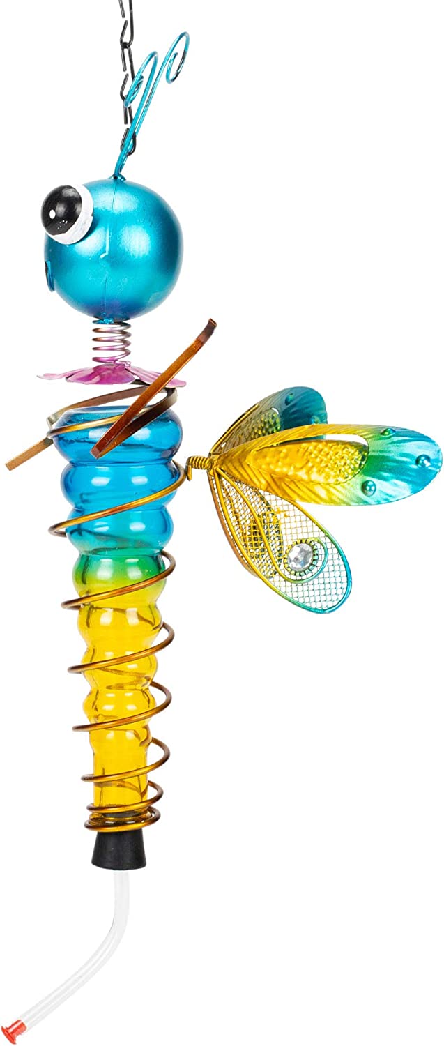 Red Carpet Studios Outdoor Hummingbird Feeder, Happy Blue Bug The Tea
