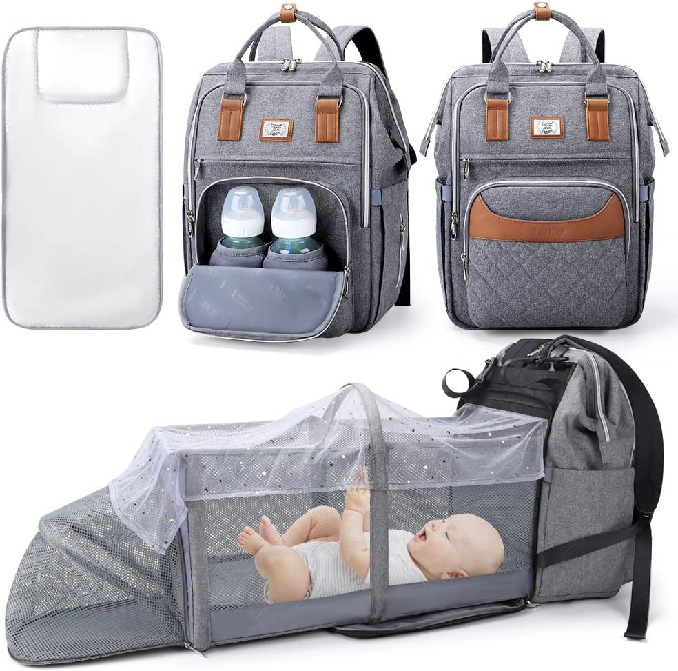Lekebaby Diaper Bag Backpack with Changing Station Diaper Backpack with ...