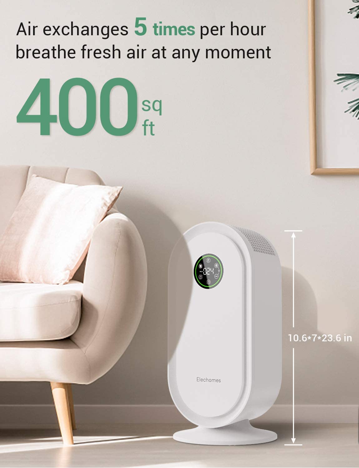 Elechomes P300 Air Purifier for Large Room The Tea Scape
