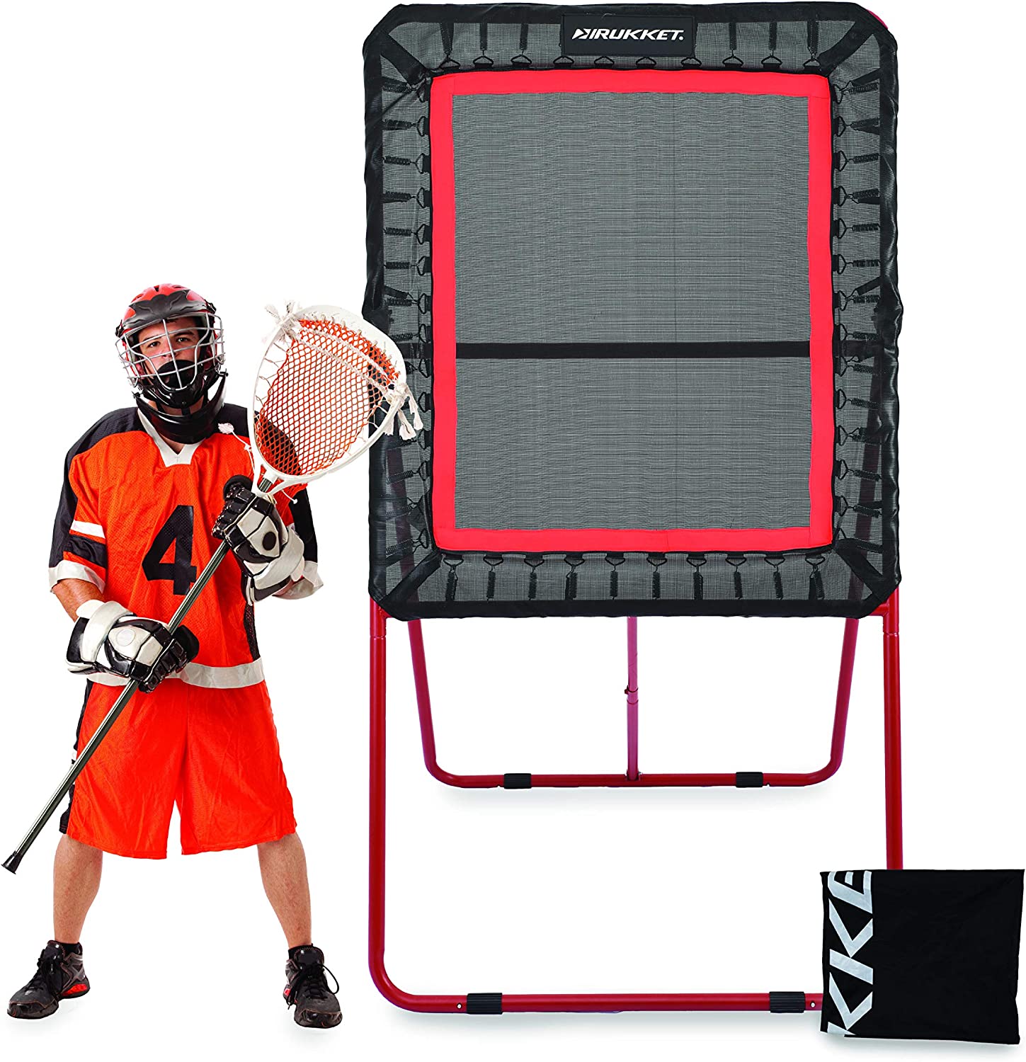 Rukket 4x8ft Lacrosse Rebounder Pitchback Training Screen Practice