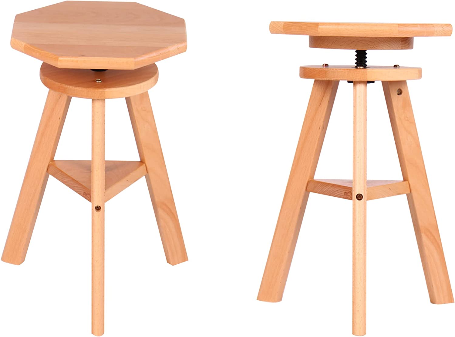 Suitable for Artists Office Kitchen Artist Stool for Drafting Table PETKABOO Wooden Drafting Stool Studio Home Adjustable Height Bars 