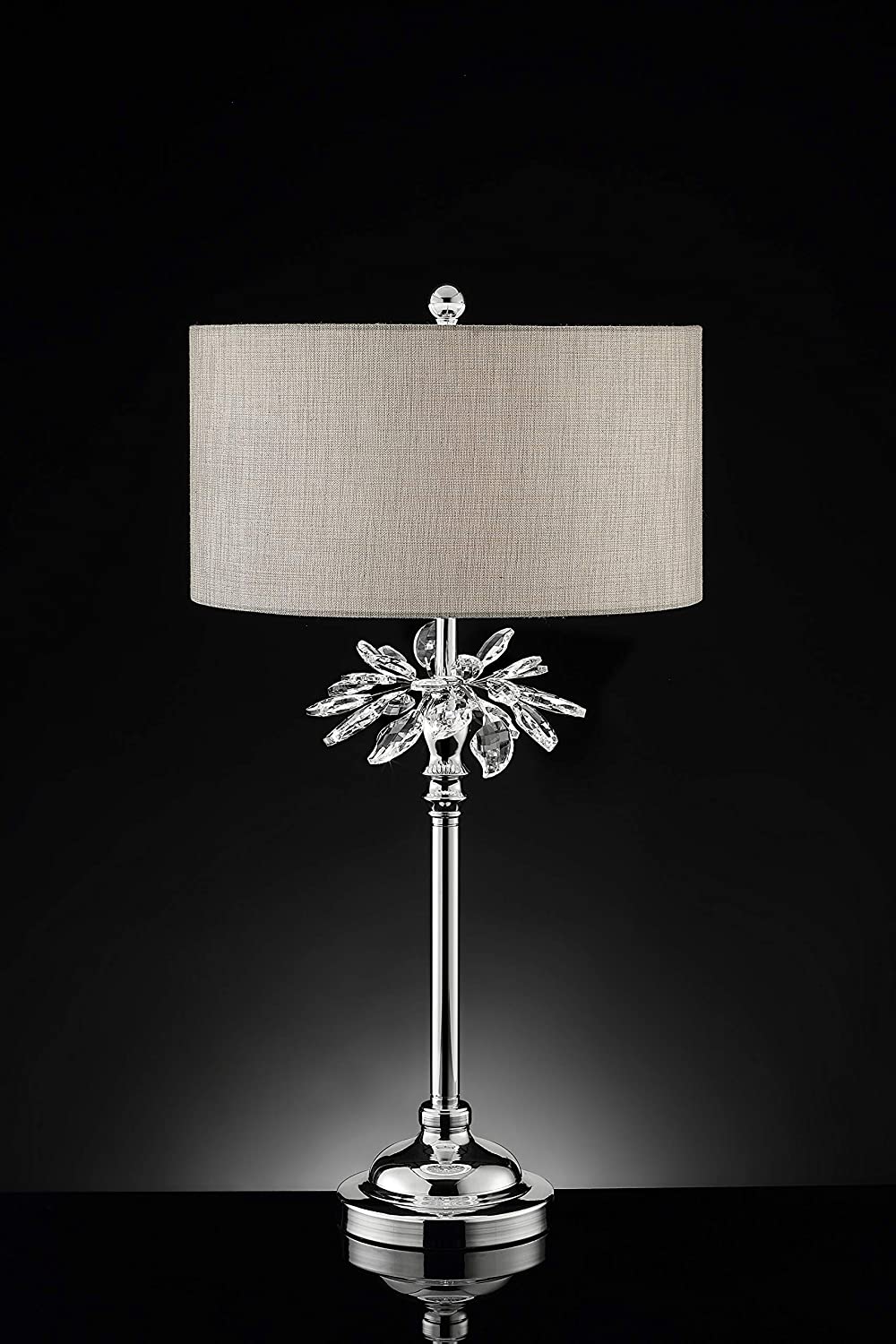 OK Lighting AZOK5158T Ayana Table Lamps, Silver - The Tea Scape