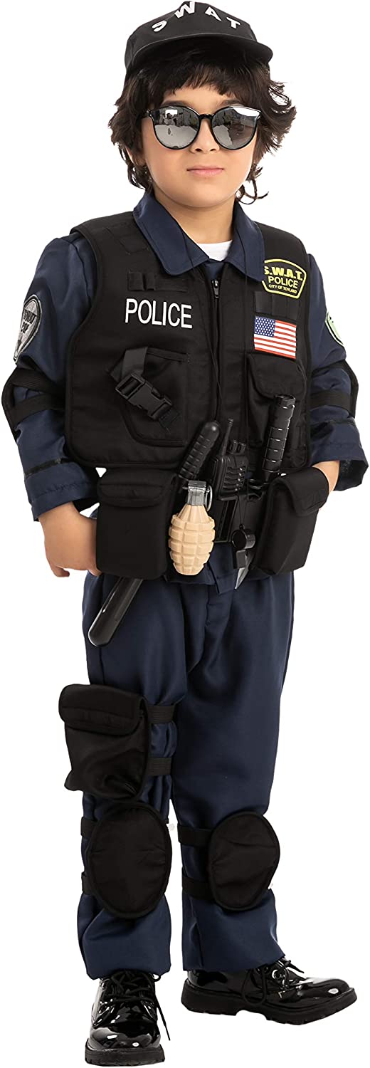 Spooktacular Creations Police SWAT Costume for Kids Halloween Cosplay