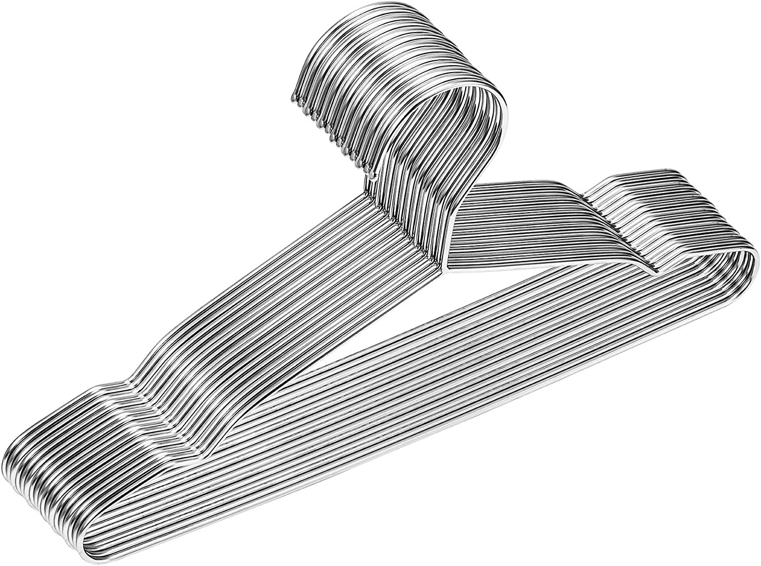 Fayleeko Wire Hangers 50 Pack Coat Hangers Strong Heavy Duty Stainless