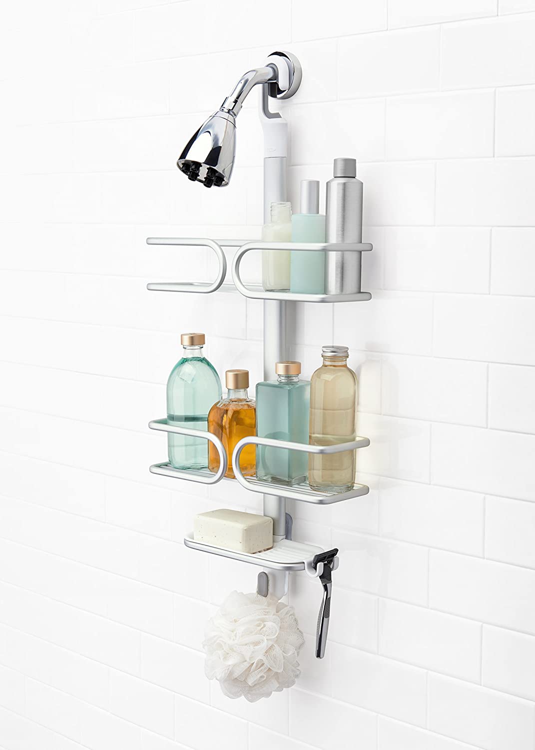 OXO Good Grips 3Tier Aluminum Shower Caddy The Tea Scape
