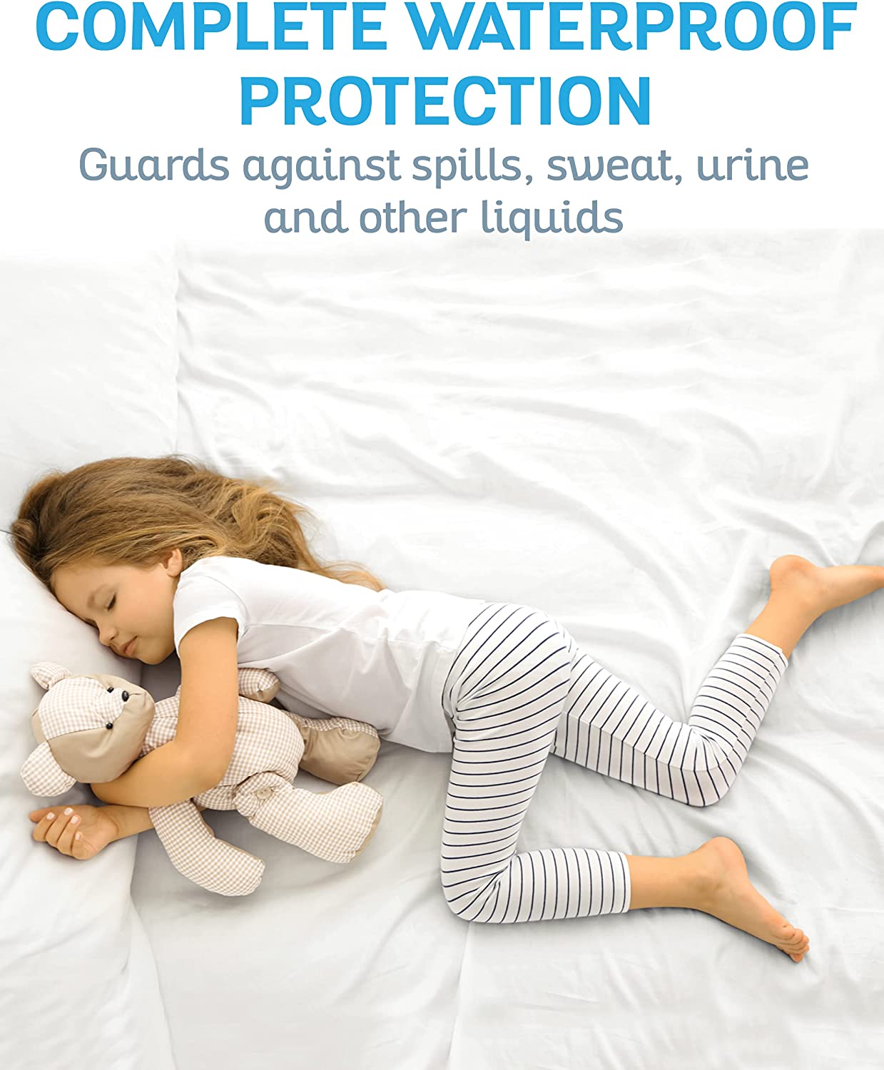 Sures Waterproof Mattress Protector King Size Bedsheet Fitted