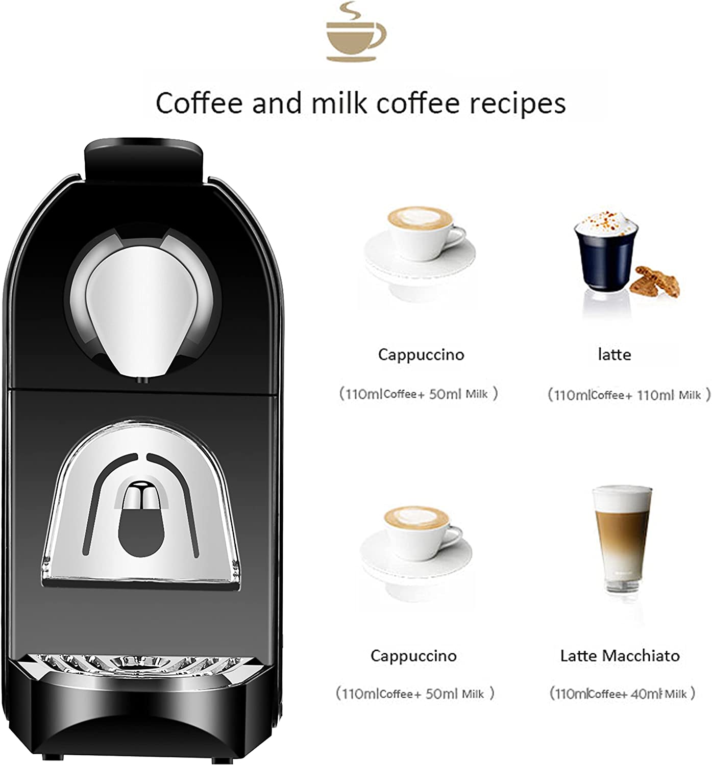 Zlinke Espresso Machine for Nespresso Compatible with