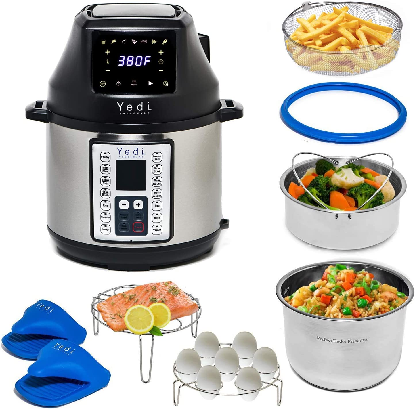 Yedi Tango, 2in1 Air Fryer and Pressure Cooker, 6 Quart, with Deluxe