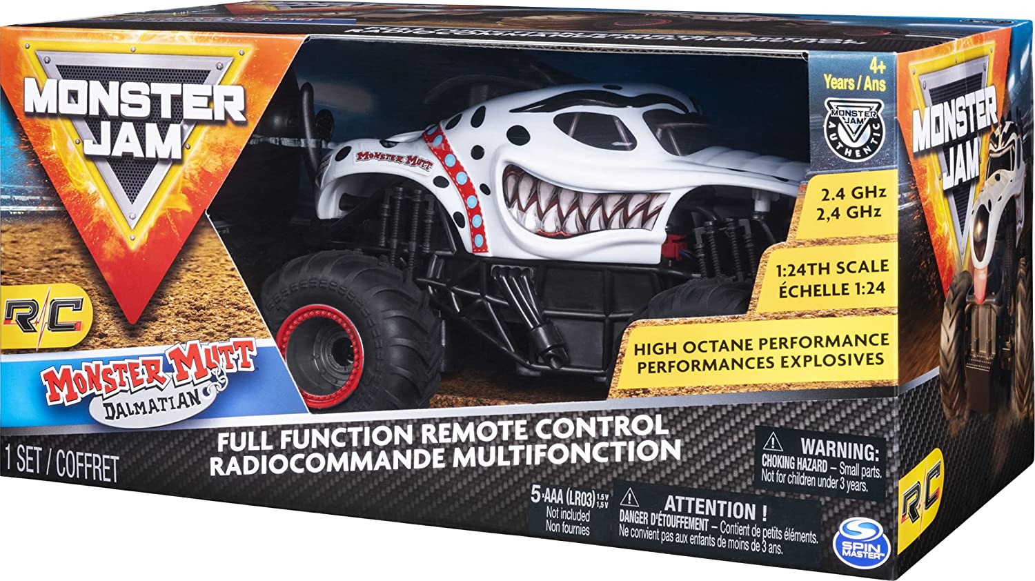 monster jam dalmatian remote control