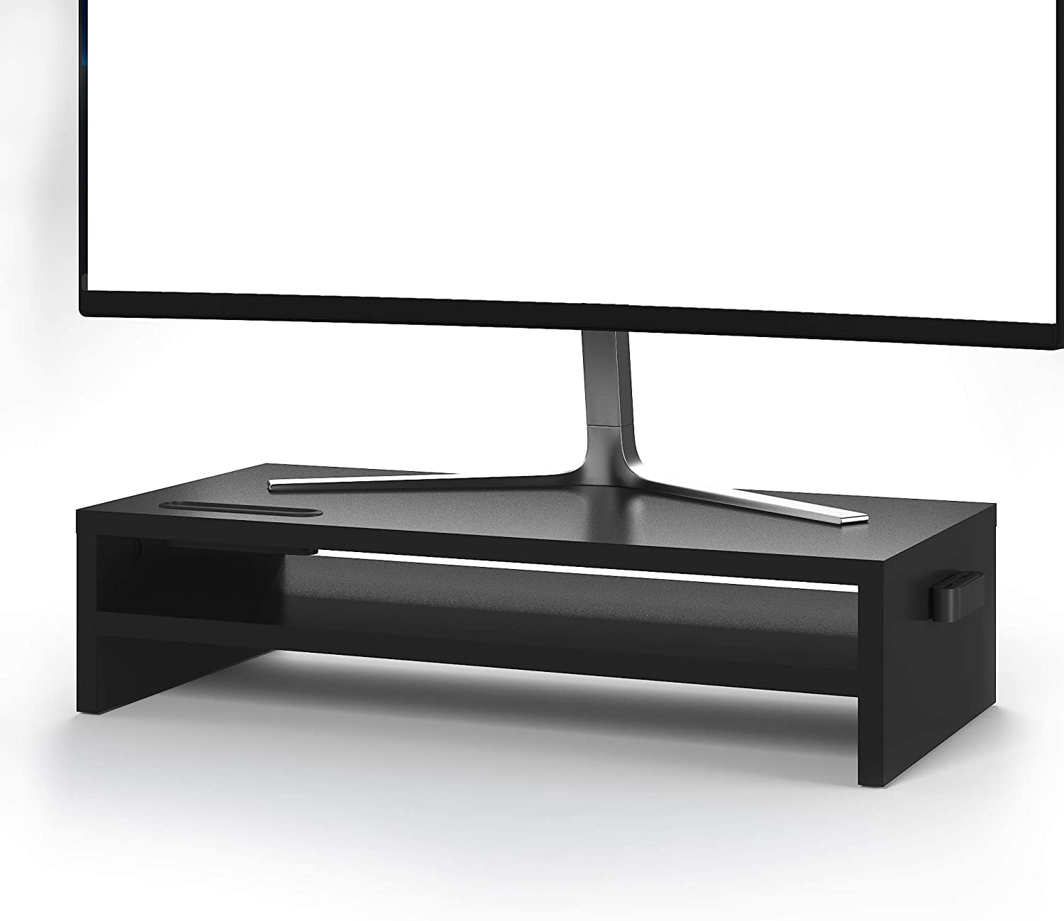 1home Monitor Stand Riser, 2 Tiers Wood Monitor Riser Stand with