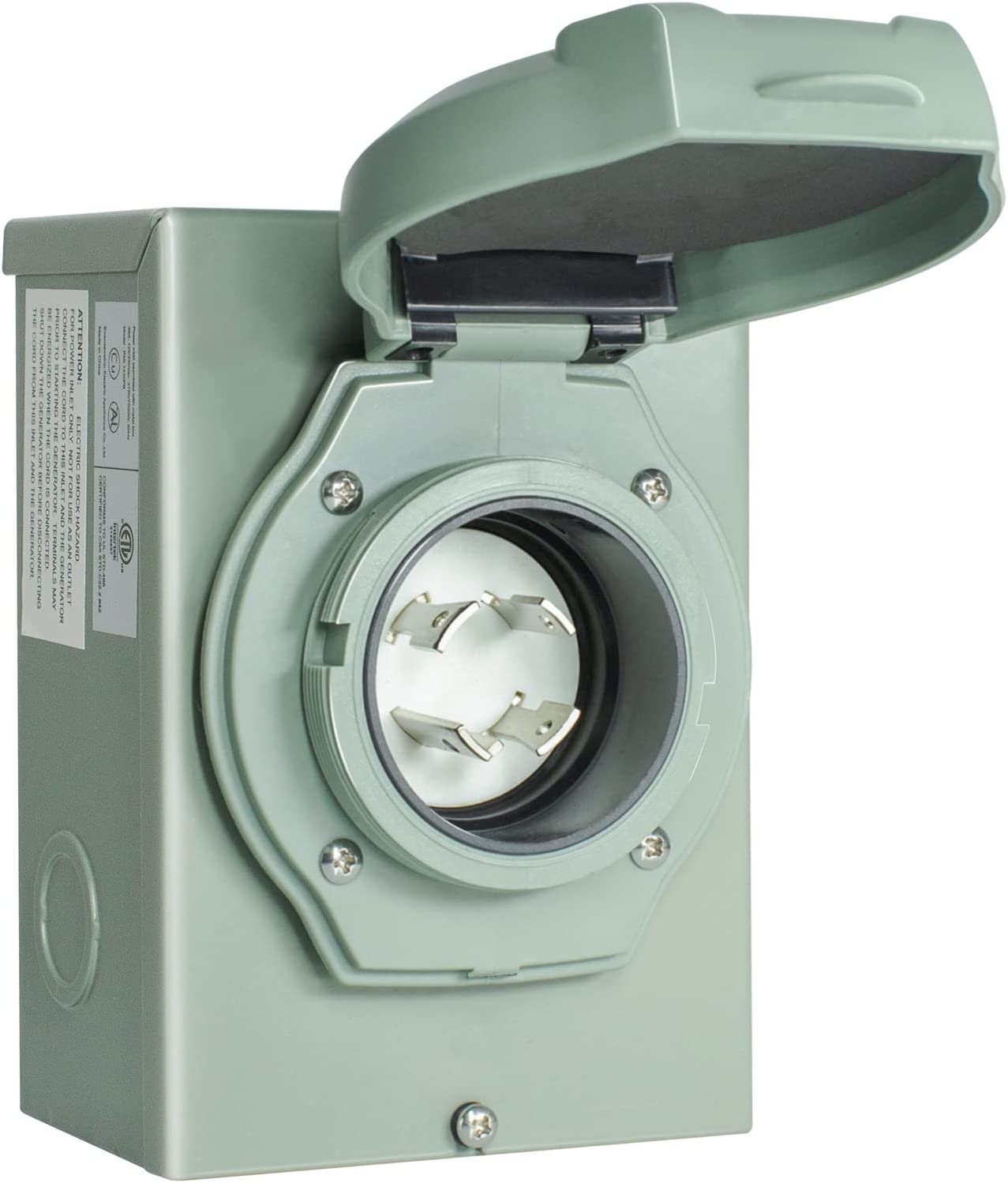 Rophor 30 Amp Generator Power Inlet Box, NEMA L530P Power Inlet Box