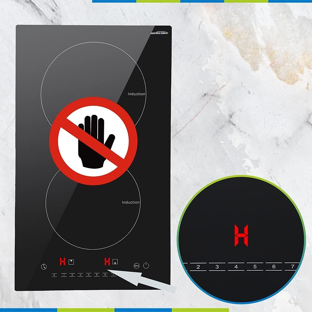 WISECONN 2 Burners Induction Cooktop 120V, 1200W with ETL Certificate