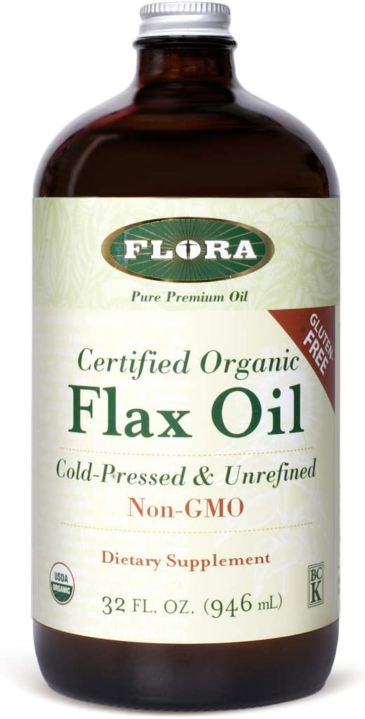 FLORA Flax Oil, Omega3s Rich, Certified Organic, 32 Fl Oz The Tea