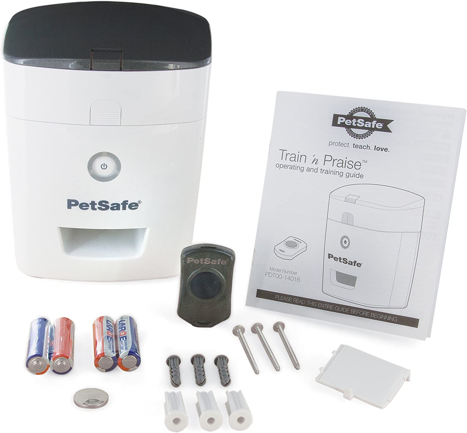 PetSafe Train N Praise Dog Treat Dispenser,White The Tea Scape