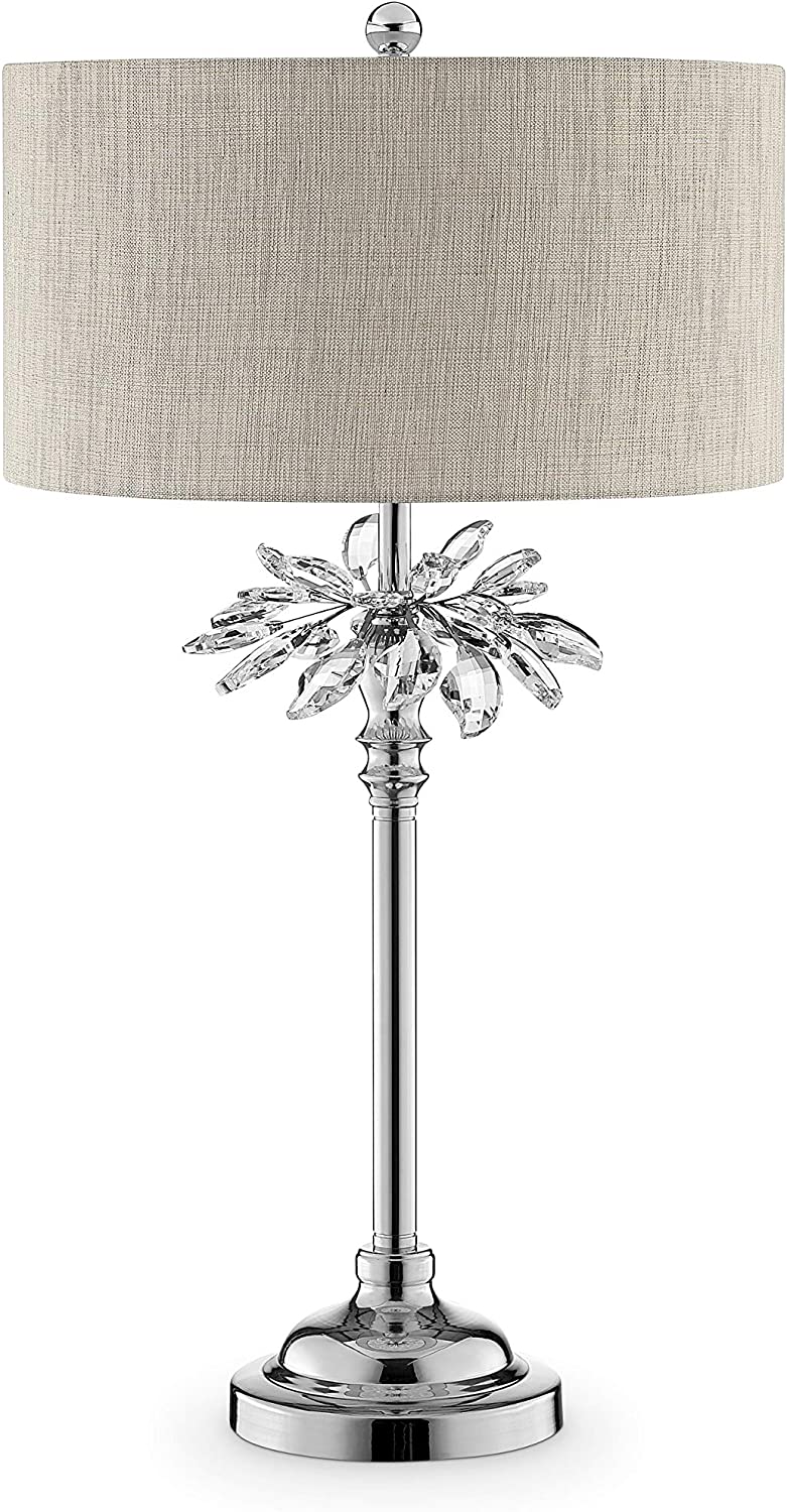 OK Lighting AZOK5158T Ayana Table Lamps, Silver - The Tea Scape