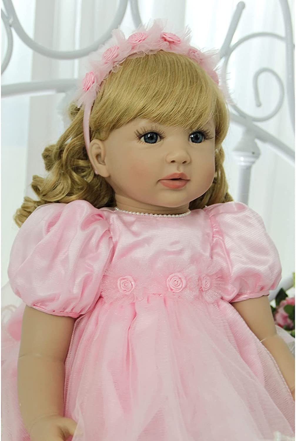 YANRU Realistic Silicone Doll 24 In Lifelike Reborn Baby Dolls Safe