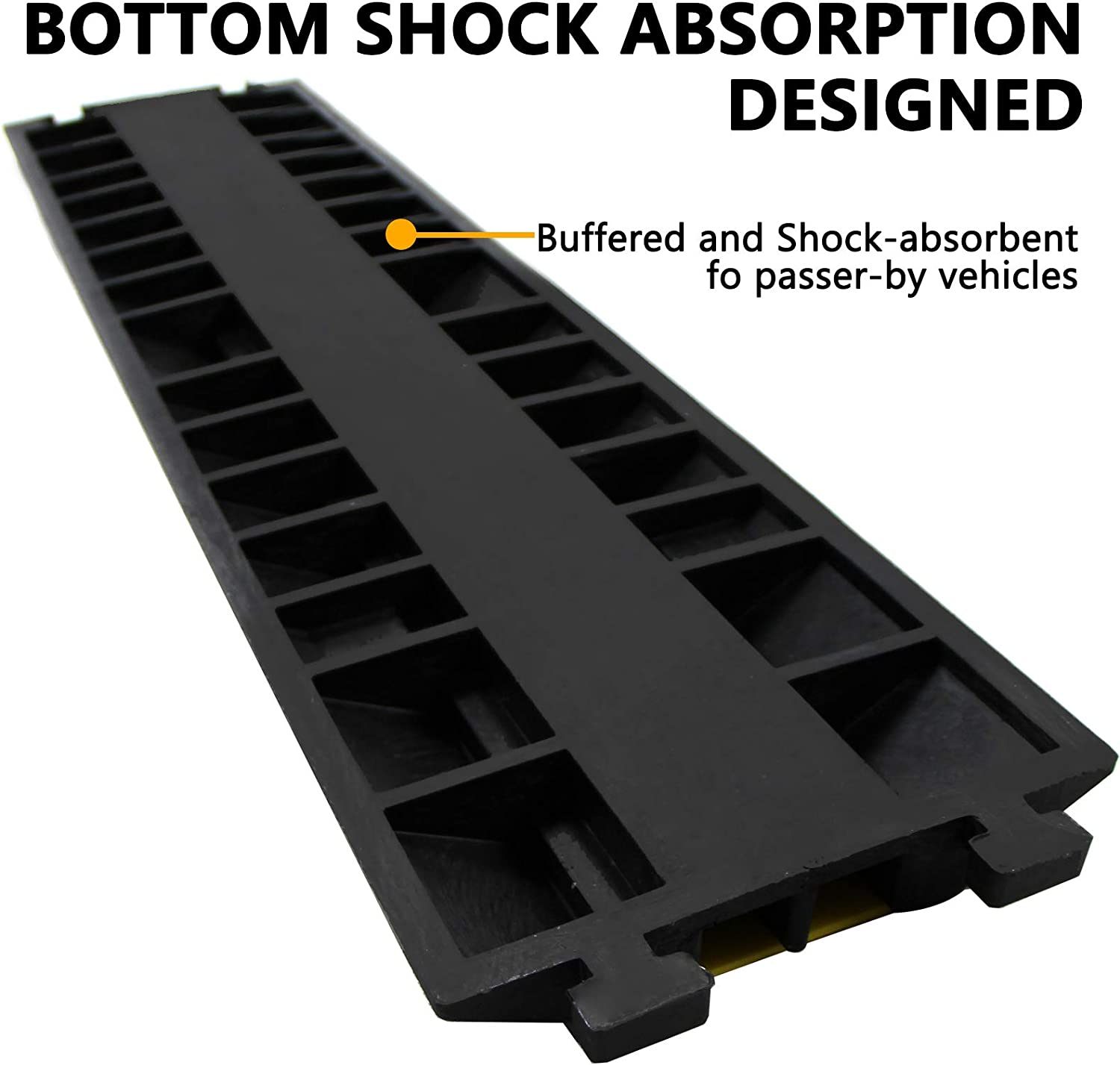 Speedmax Rubber Cable Protector Ramps with 12 Bolts 3 Pack of 2 Channel