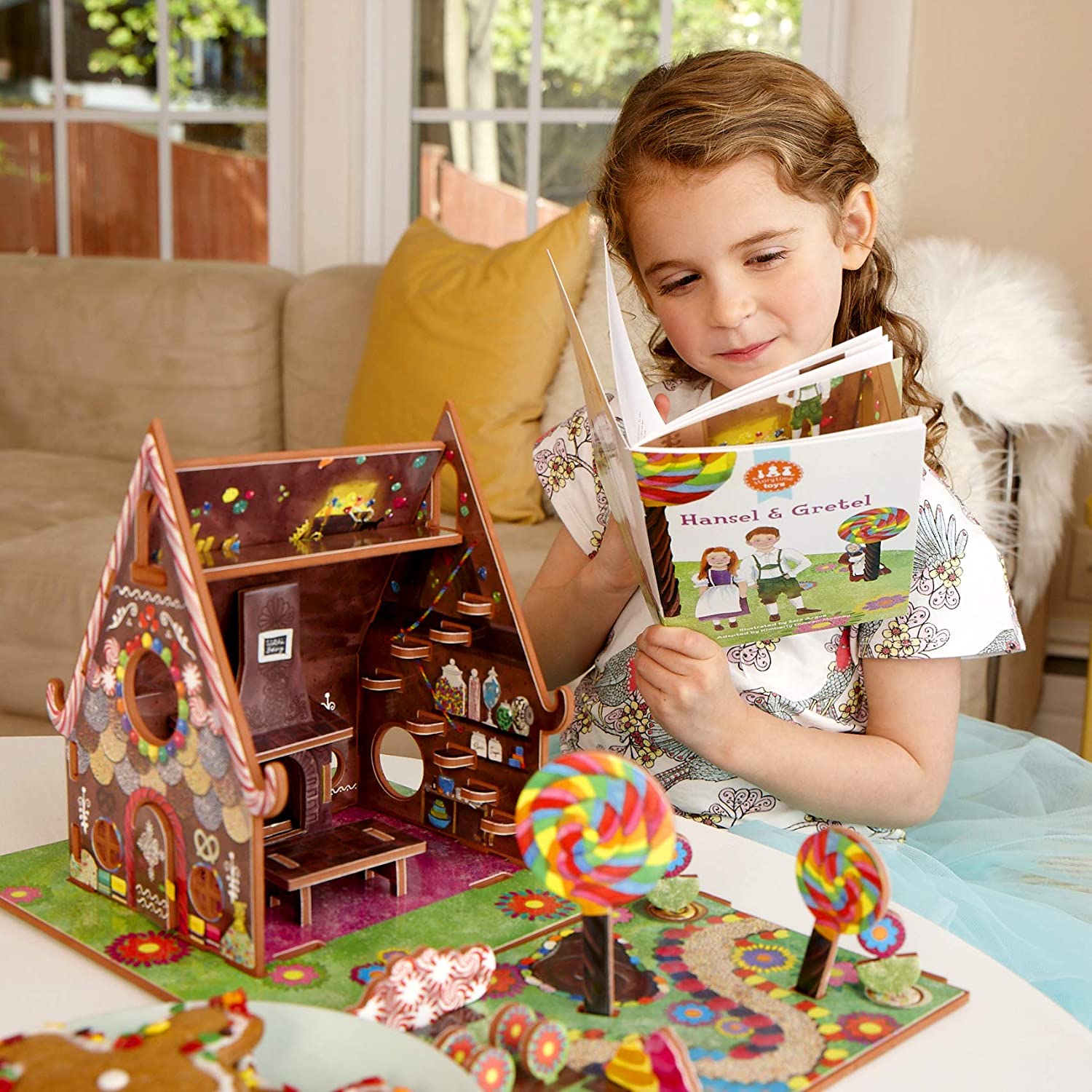 hansel and gretel toy house and storybook playset