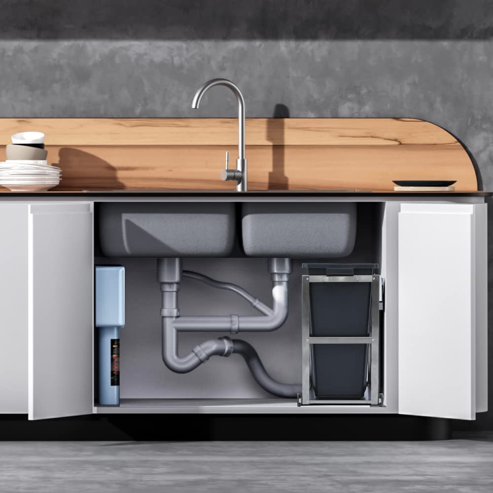 Anbuy 30 Liter / 8 Gallon under Counter Kitchen PullOut Trash