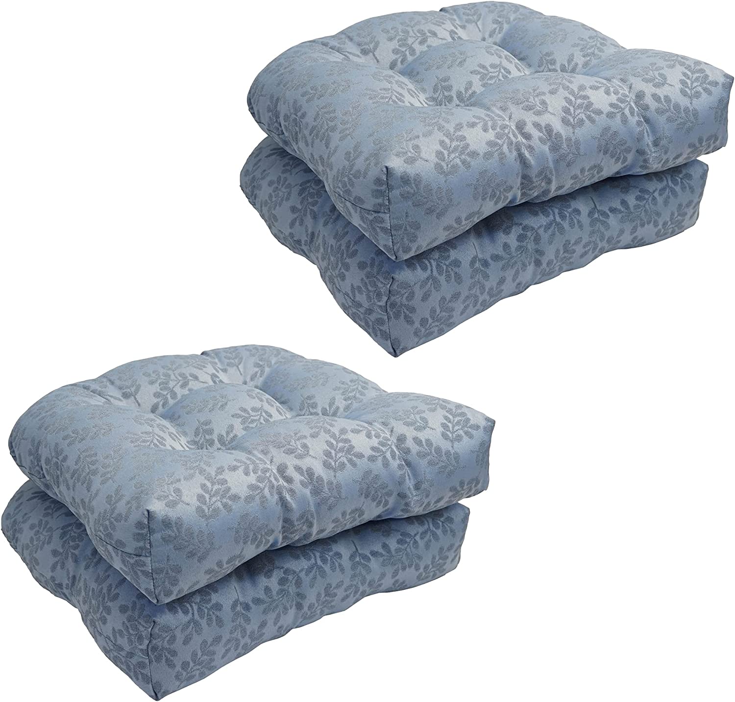 Blazing Needles Outdoor Rounded Back Chair Cushions (Set of 4), 19" x