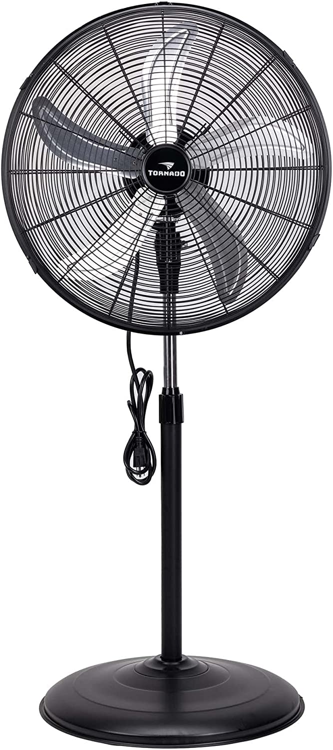 Tornado 20 Inch Heavy Duty Industrial Pedestal Stand Fan with