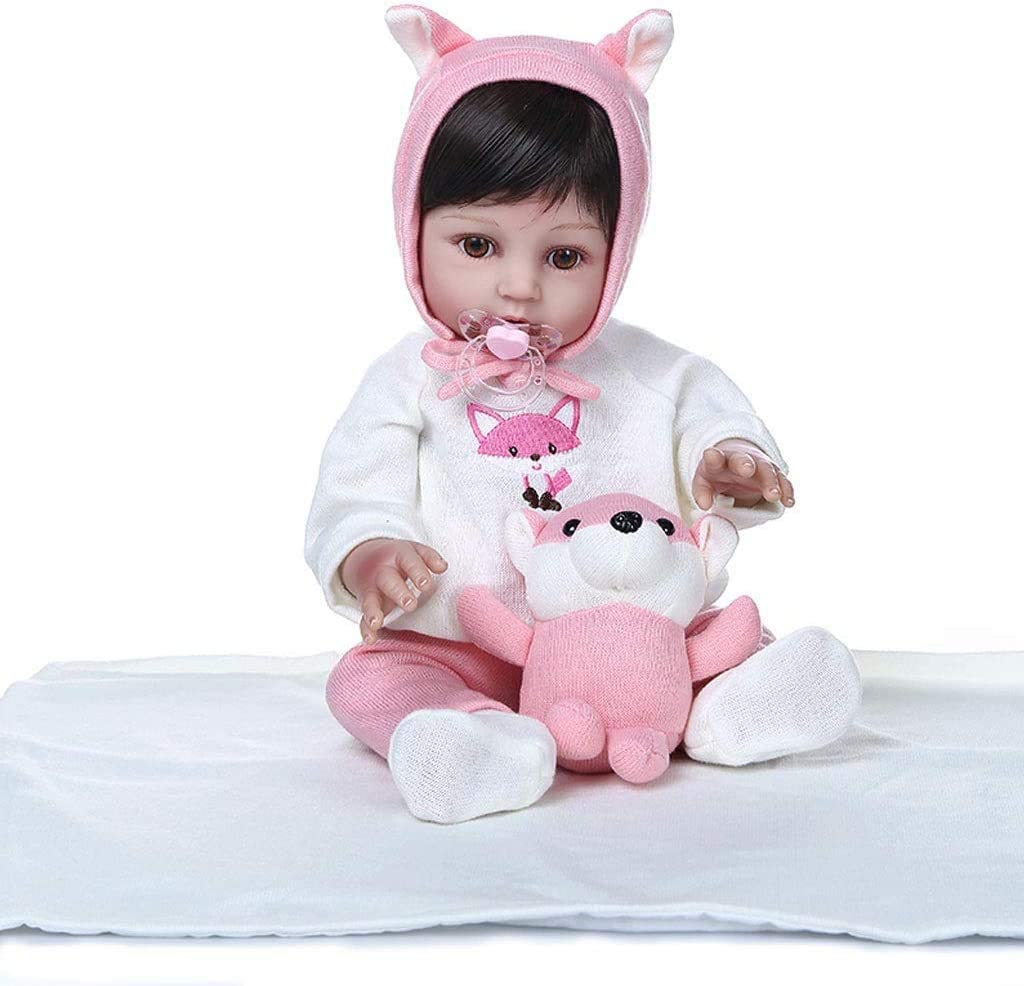 Realistic Reborn Baby Doll, 48CM 18Inch Full Body Soft Silicone