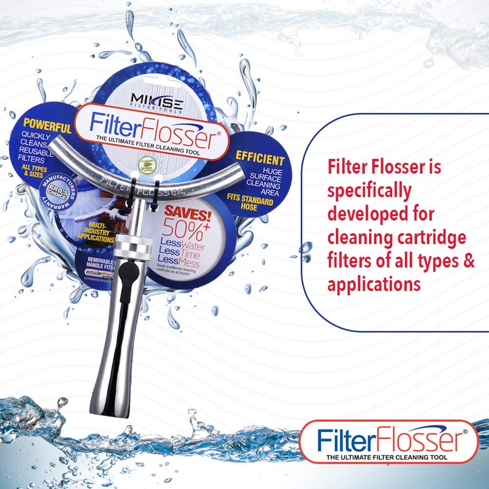 Filter Flosser Mikise Ultimate Pool & Spa Cartridge Filter Cleaning