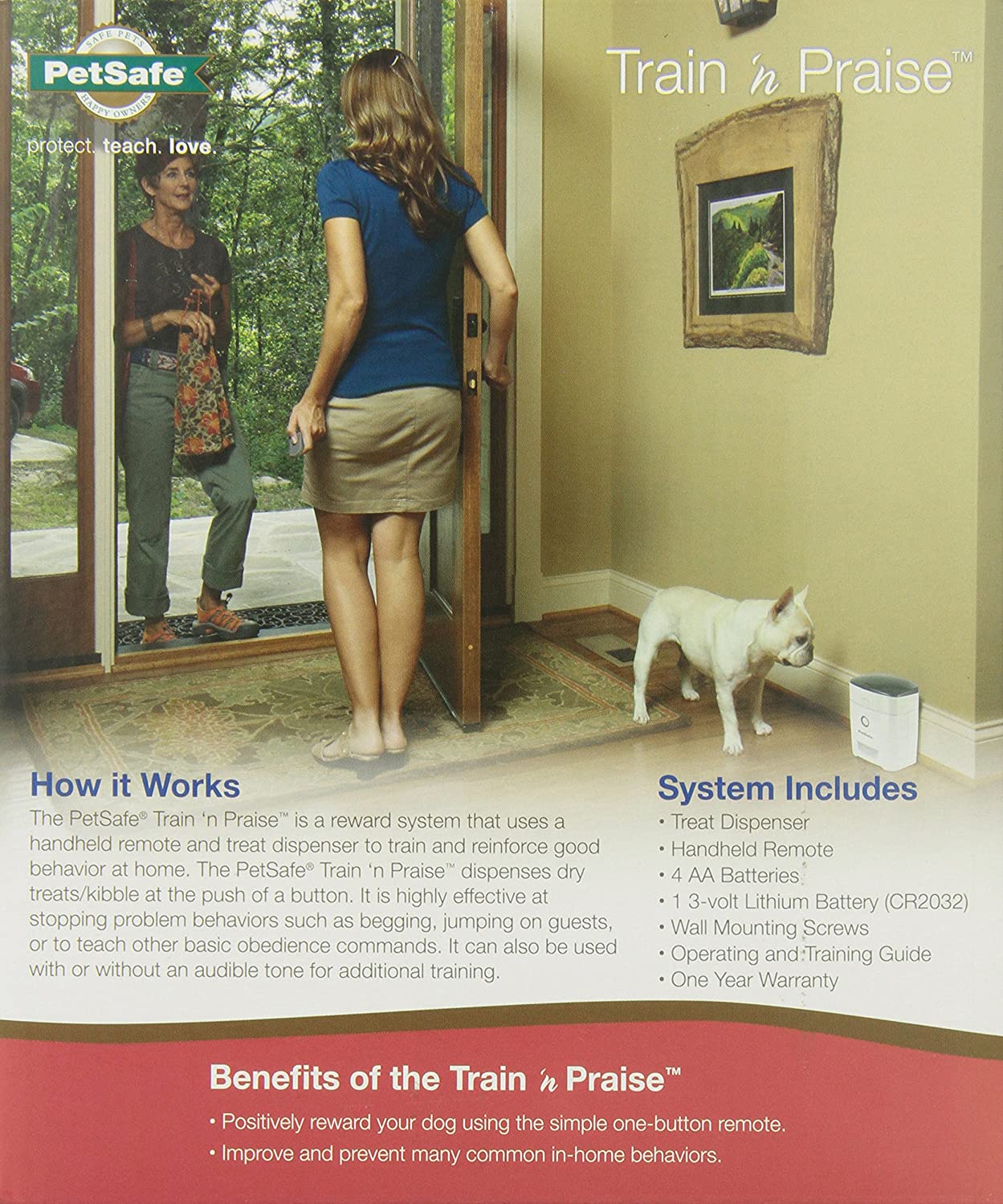 PetSafe Train N Praise Dog Treat Dispenser,White The Tea Scape