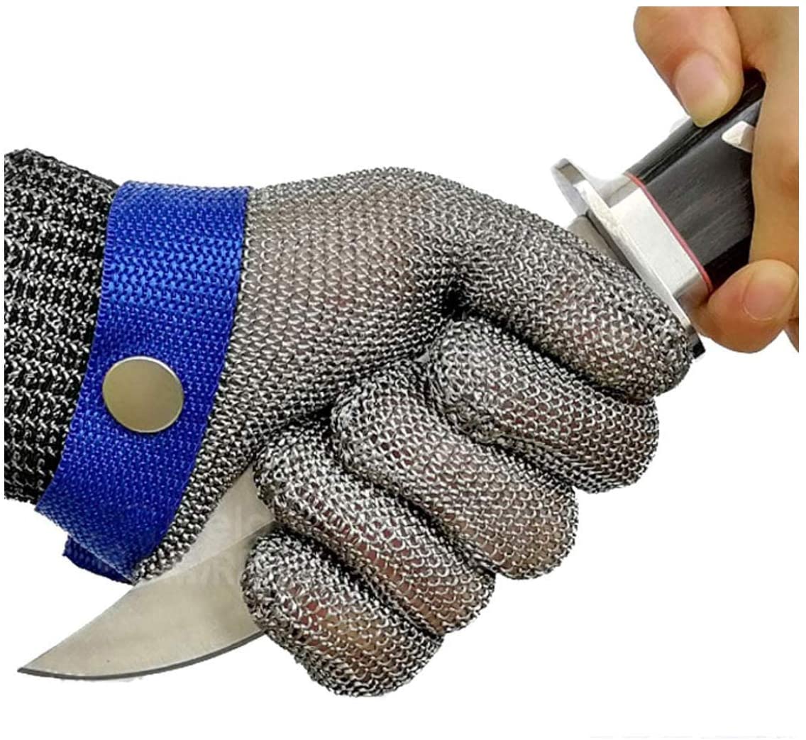 stainless steel mesh cut resistant gloves