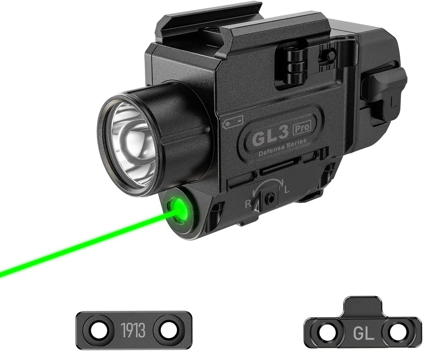 Tactical Flashlight, GL3 Pro Led Flashlight Weaponlight with Green