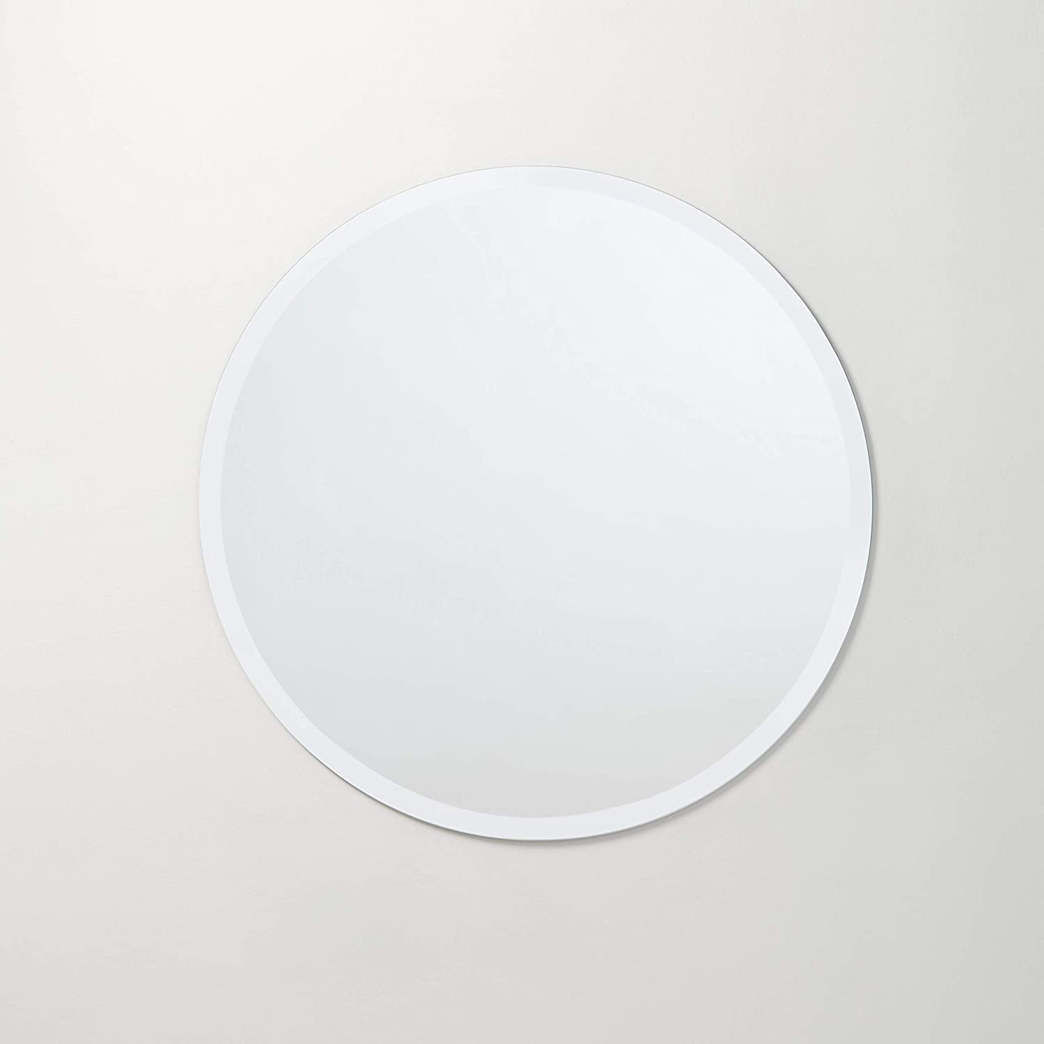 Better Bevel 24" x 24" Frameless Round Mirror 1" Beveled Edge