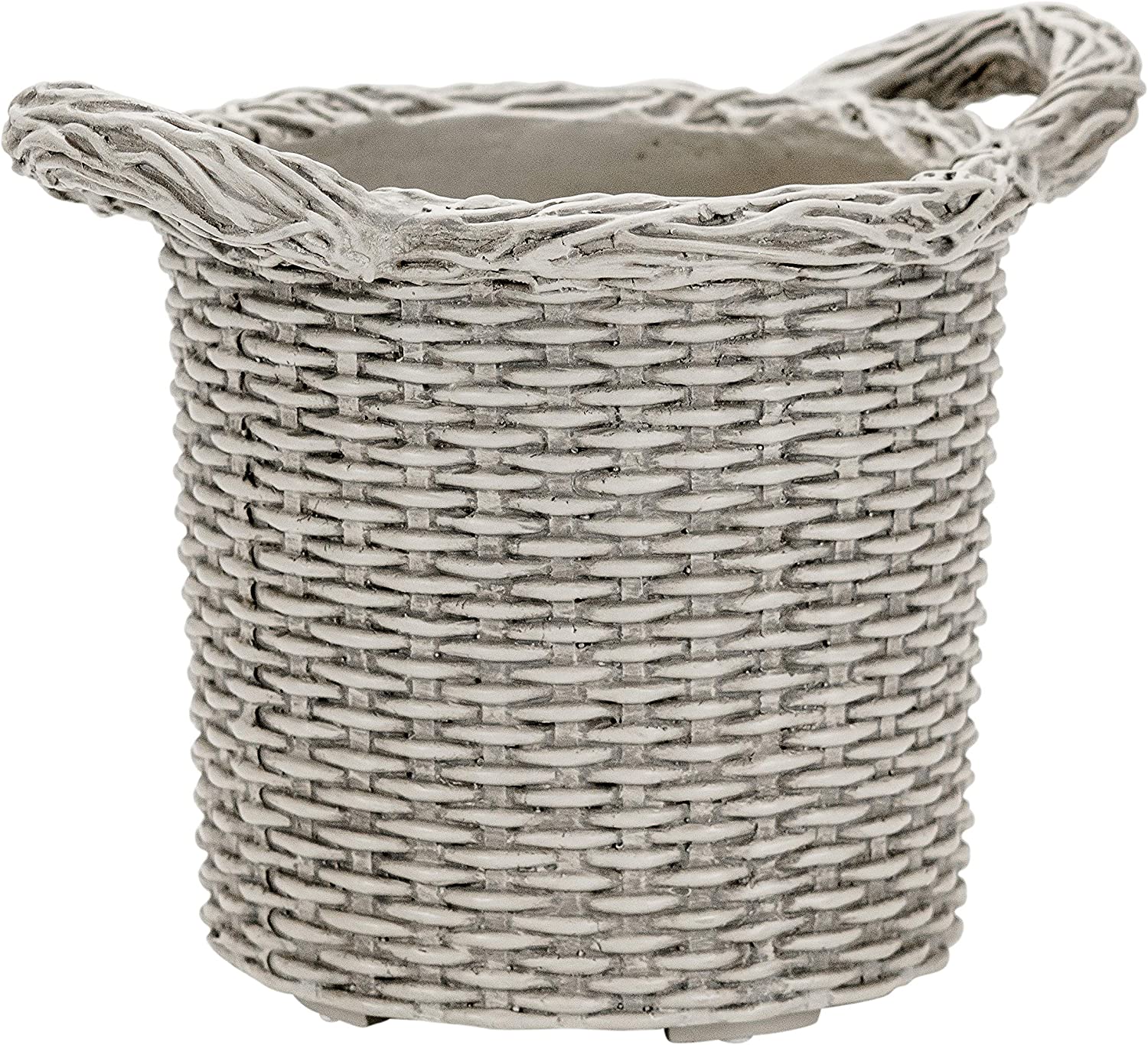 Martha Stewart Garden, Faux Wicker Planter, 10.5 Inch, Gray The Tea Scape